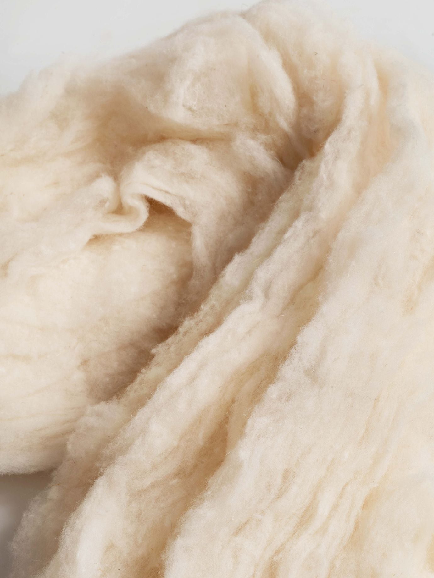 Carded Wool - Natural Color